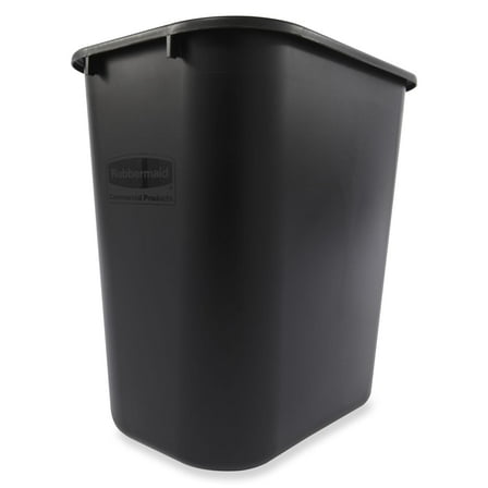 Rubbermaid Commercial Products 28Quart Black Wastebasket