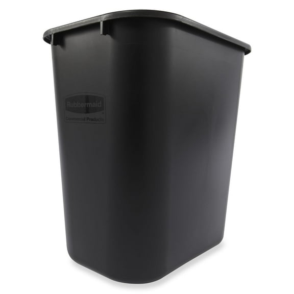 Rubbermaid Commercial Products 28Quart Black Wastebasket