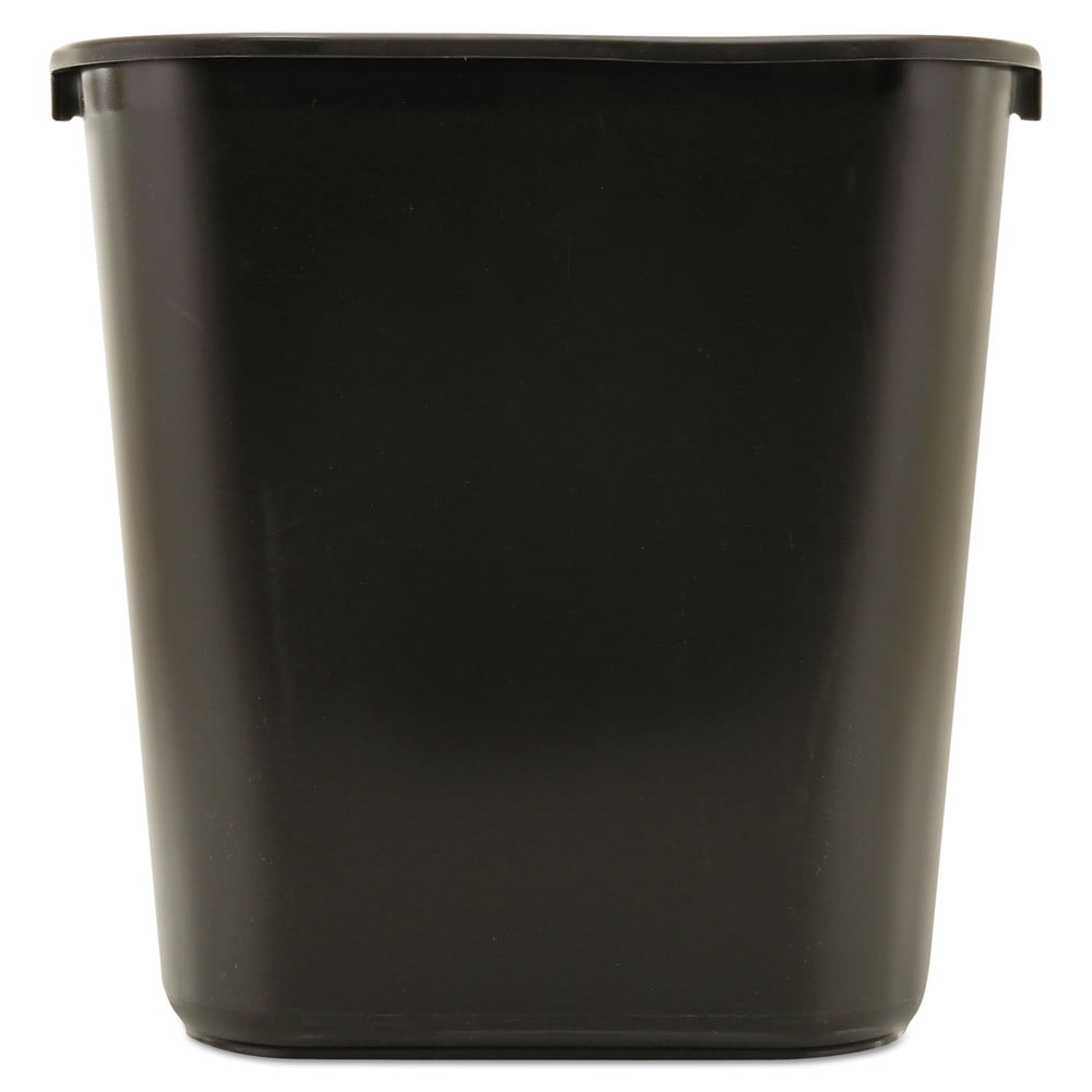 Rubbermaid 7 gal Plastic Office Trash Can, Black