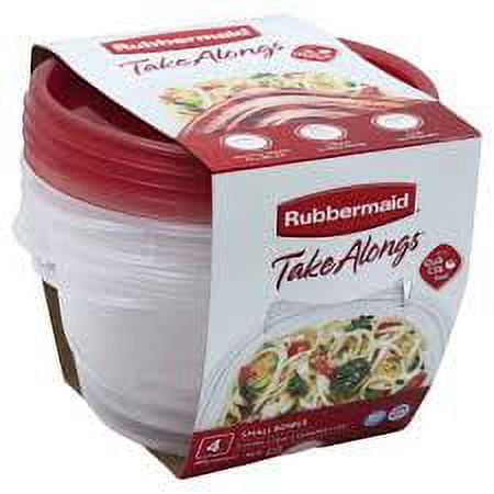 Rubbermaid 7F52RETCHIL 4 Piece 3.5 Cup Round Take Along Container