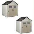 thumbnail image 1 of Rubbermaid 7x7 Ft Durable Weatherproof Resin Outdoor Storage Shed, (2 Pack), 1 of 10