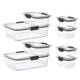 thumbnail image 1 of Rubbermaid 8 Pack Brilliance Leak-Proof Food Storage Containers with Airtight Lids, 1 of 6