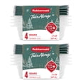 thumbnail image 1 of Rubbermaid 8 Pack TakeAlongs Clear Food Storage Container with Lid, 2.9 Cup, Green, 1 of 6