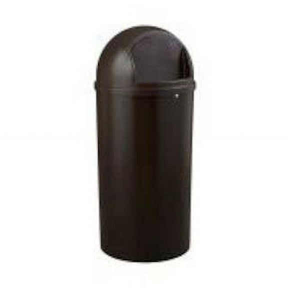 Rubbermaid 817088Bro Marshal Classic Container, Round, Polyethylene, 25Gal, Brown