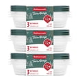 thumbnail image 1 of Rubbermaid 9 Pack TakeAlongs Clear Food Storage Container with Lid, 4 Cup, Green, 1 of 8