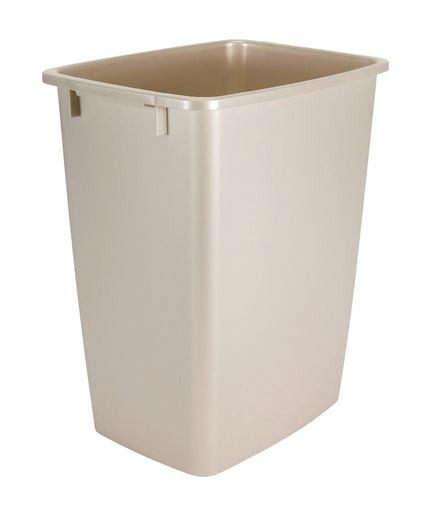 Rubbermaid 9 gal Plastic Kitchen Trash Can, Ivory 