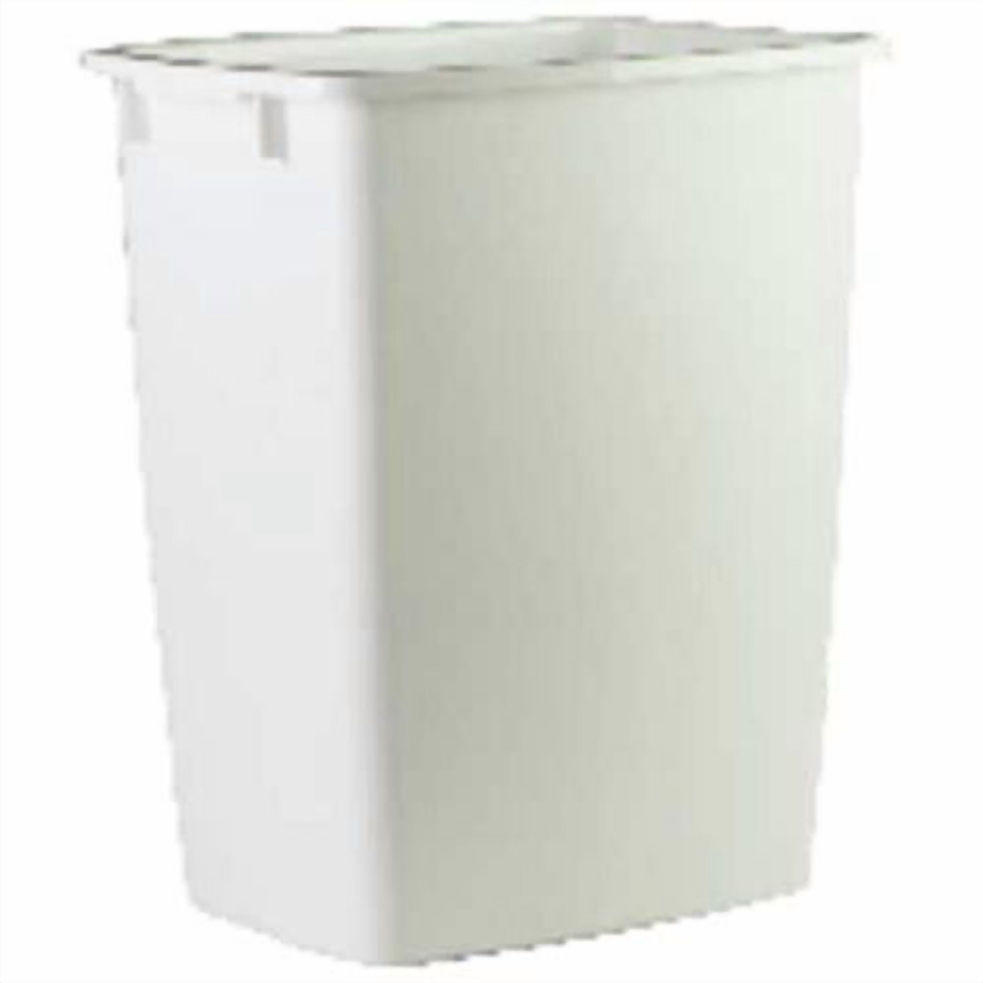 Rubbermaid 9 gal White Plastic Open Top Trash Can