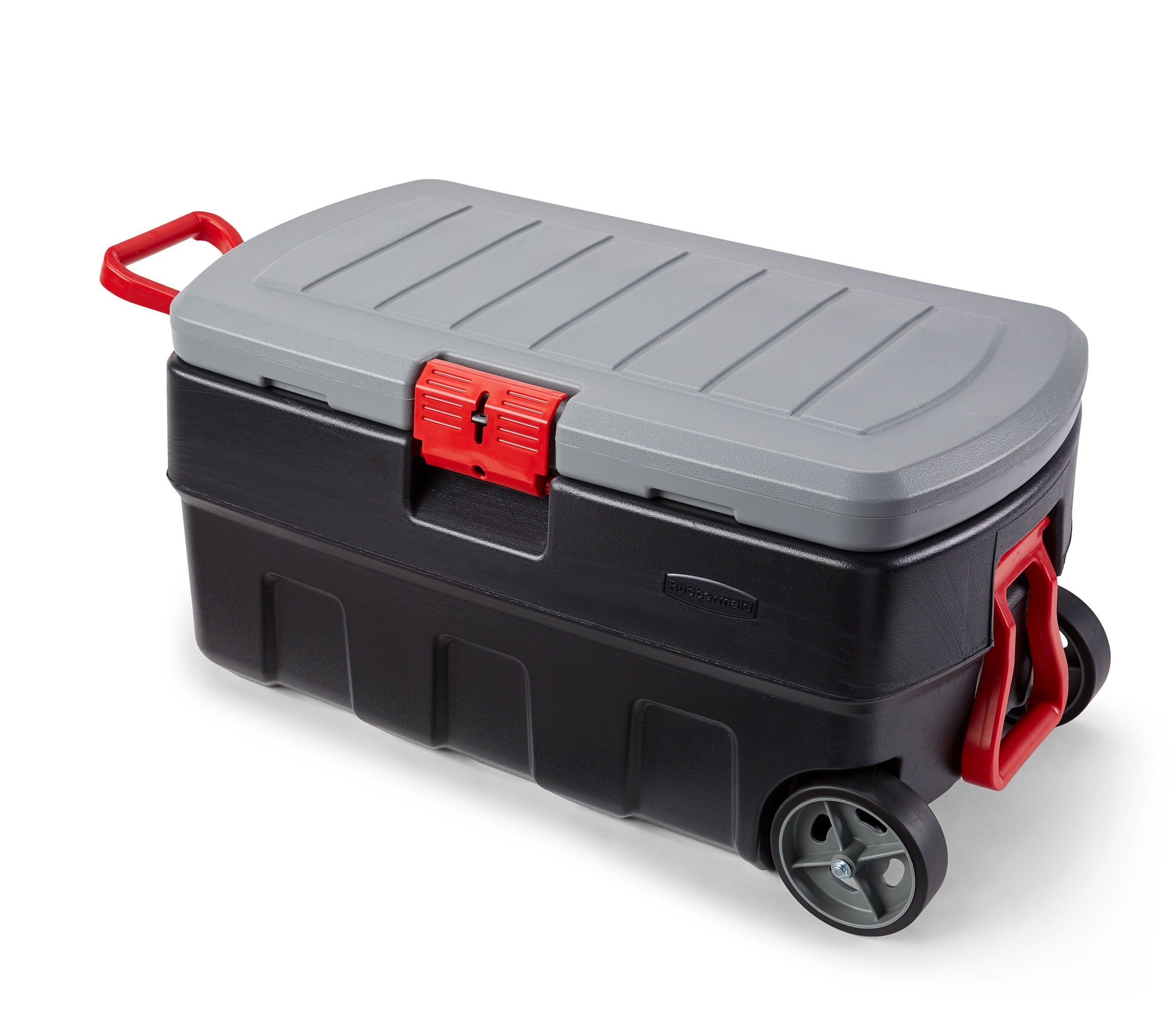  Rubbermaid ActionPacker️ 48 Gal Lockable Plastic Storage Bin,  Industrial, Rugged Large Container with Lid (Black,gray)