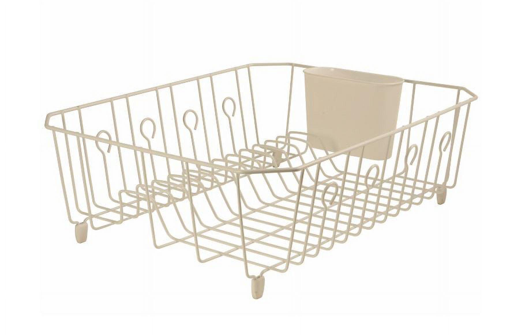 Rubbermaid AntiMicrobial InSink Dish Drainer, Bisque, Large