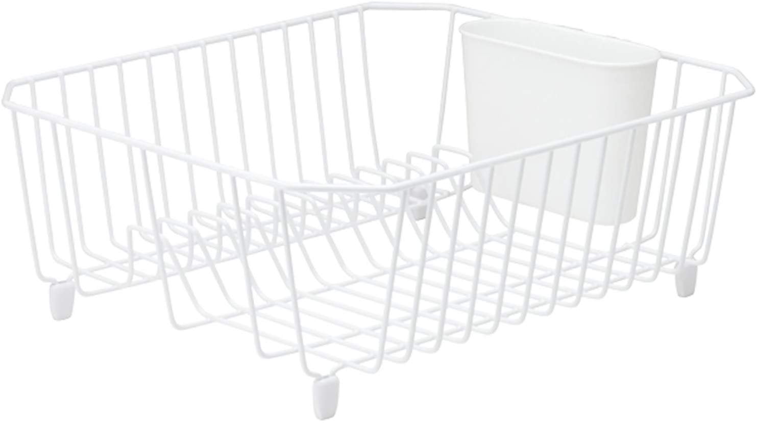 Rubbermaid FG6008ARWHT Wire Dish Drainer, 13 Dishes Capac