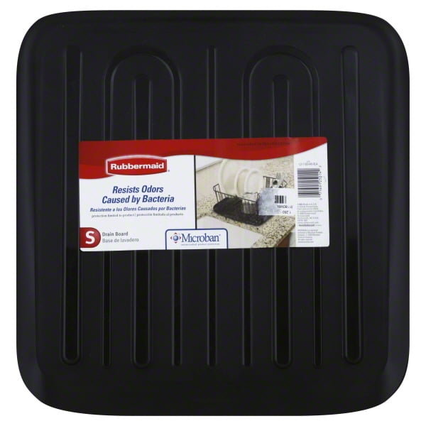 Rubbermaid Antimicrobial Drain Board, Small, Black, 1938748