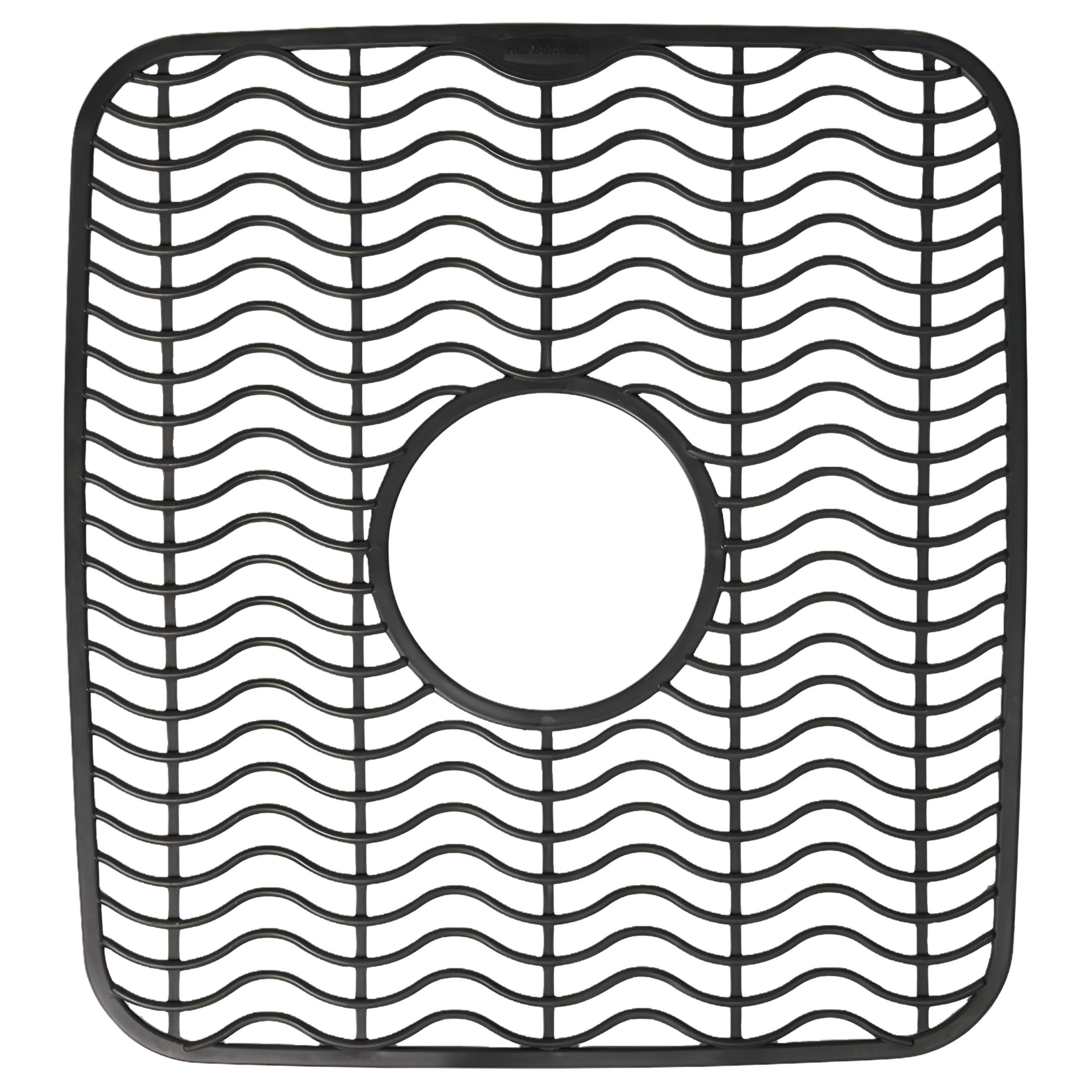 Rubbermaid Small Black Waves Sink Protector Mat, Antimicrobial, Plastic