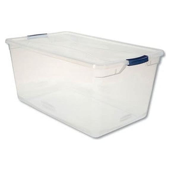 Rubbermaid Basic Latch-Lid Container 17 3/4w x 29d x 13 1/4h 95qt Clear RMCC950001