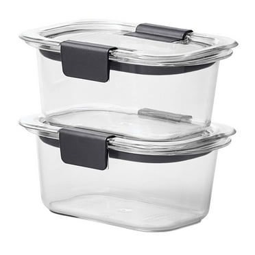 Rubbermaid Brilliance Food Storage Container, Small, 1.3 Cup, 2-Pack