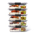 thumbnail image 1 of Rubbermaid Brilliance 10 Piece 2 Compartment Meal Prep Food Storage Containers, 2.85 Cup, 1 of 9