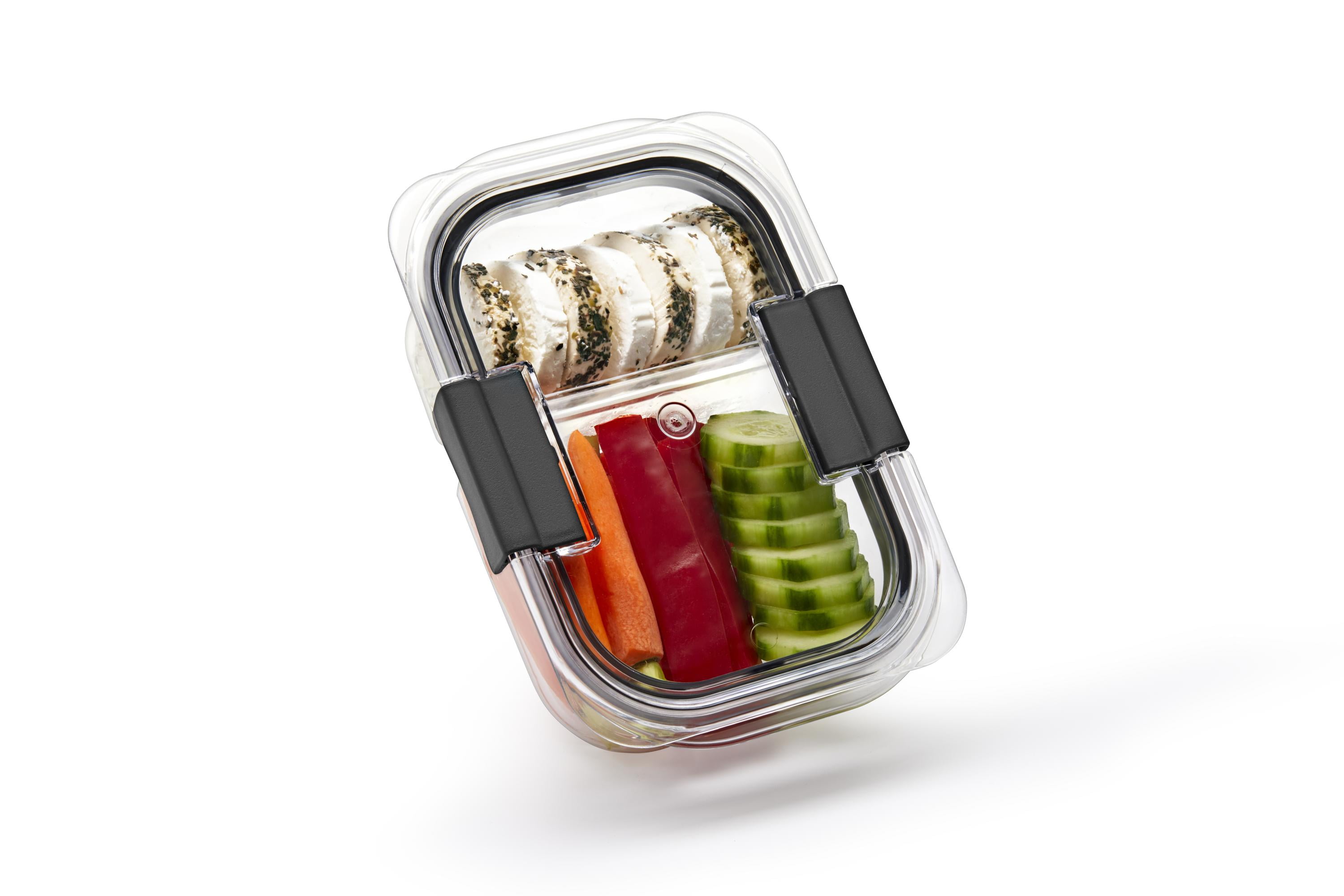 Rubbermaid Brilliance 10 Piece 2 Compartment Meal Prep Food Storage Containers, 2.85 Cup