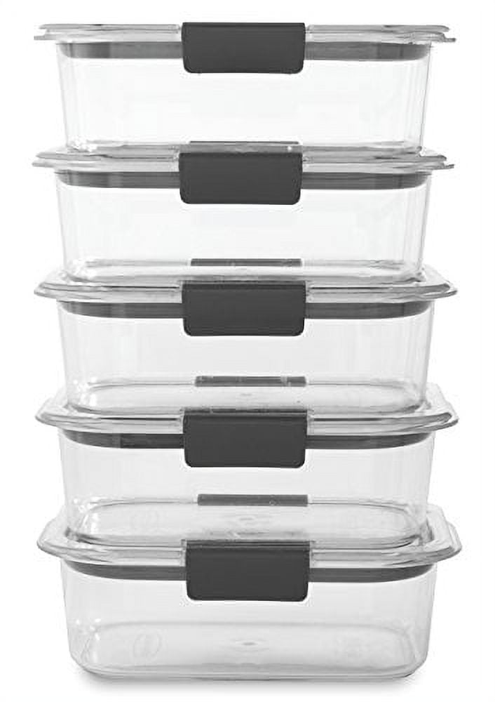 Rubbermaid Brilliance BPA Free Food Storage Containers with Lids, Airtight,  for Lunch, Meal Prep, and Leftovers, Set of 2 (4.7 Cup)