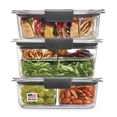 thumbnail image 1 of Rubbermaid Brilliance Food Storage Containers, 12 Piece Sandwich and Salad Lunch Kit, Leak-Proof, BPA Free, Clear Tritan Plastic, 1 of 6