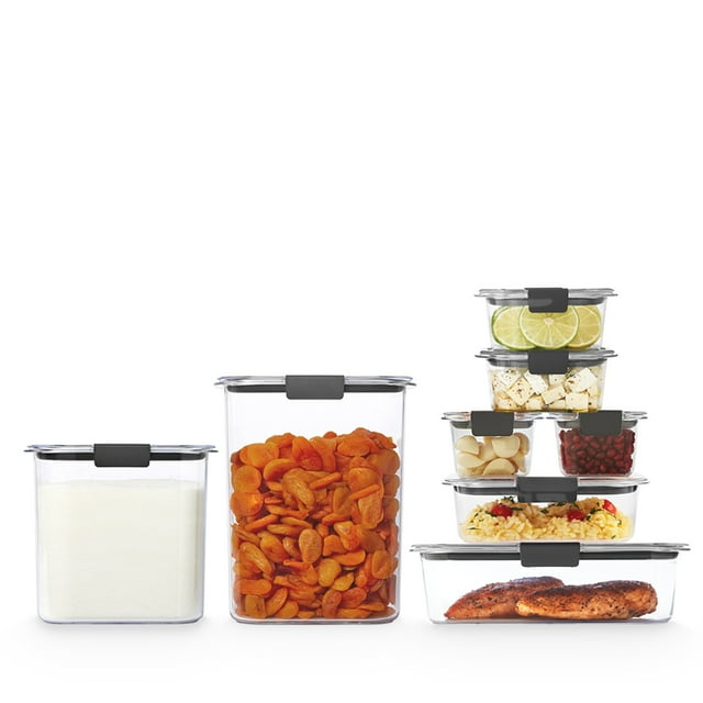 Rubbermaid Brilliance LeakProof Food & Pantry Storage Containers, 16