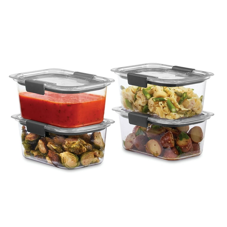 Rubbermaid Brilliance Food Storage Container, BPA-Free 4.7 Cup, 4-Pack