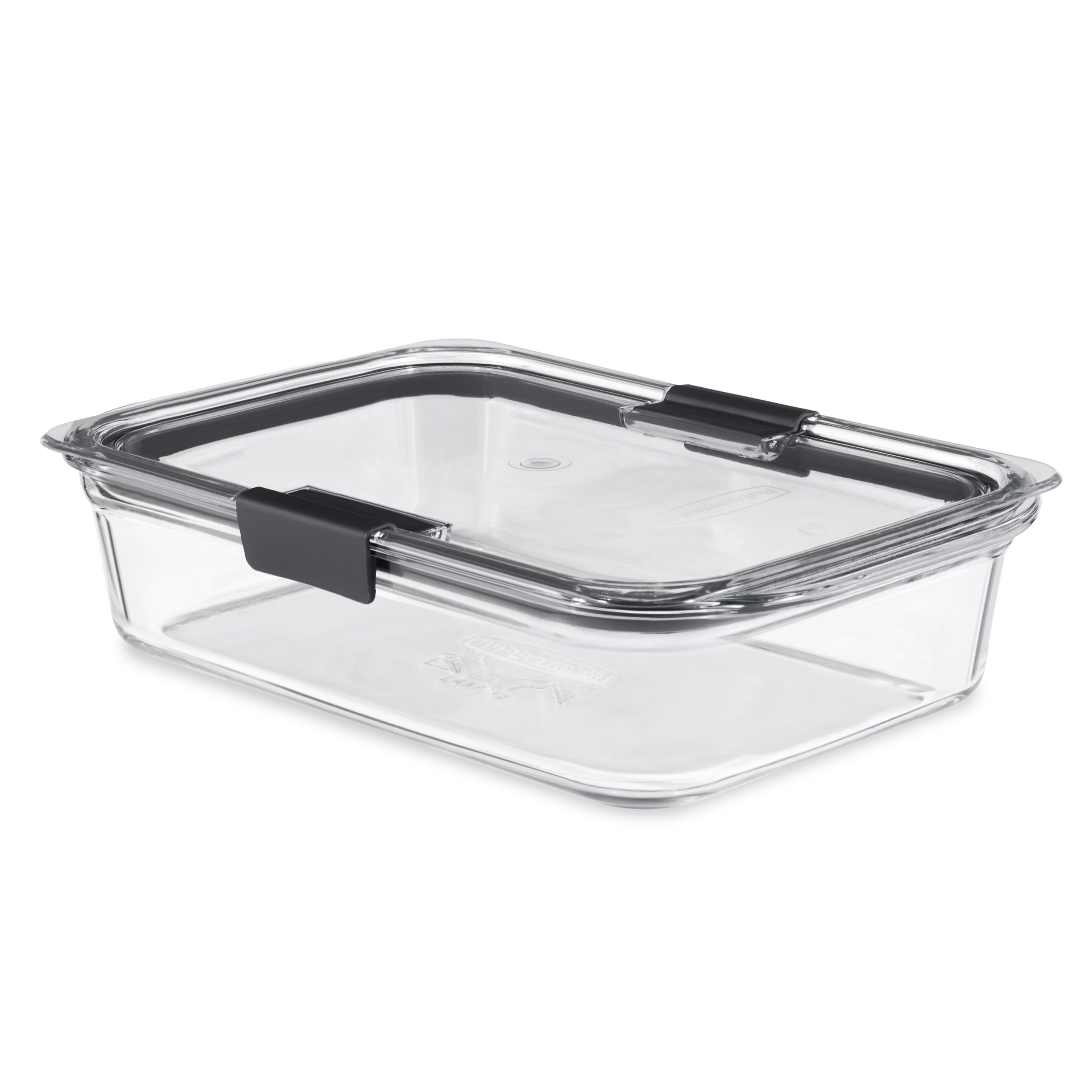 Rubbermaid Brilliance Glass Food Storage Container with Lid, BPA Free and Leak Proof, 8-Cup