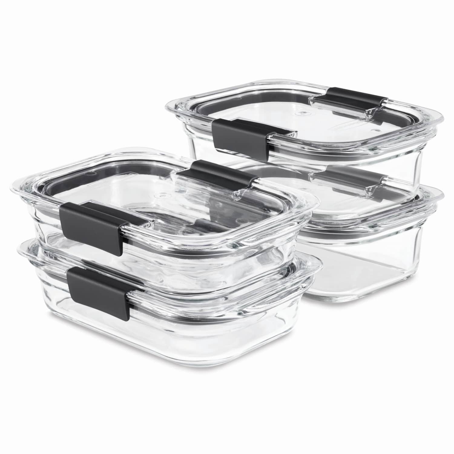 Rubbermaid Brilliance Glass Variety Set of 4 Food Storage Containers
