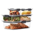 thumbnail image 1 of Rubbermaid Brilliance Food Storage Containers, Set of 5 (10 Pieces Total), Clear, 1 of 12