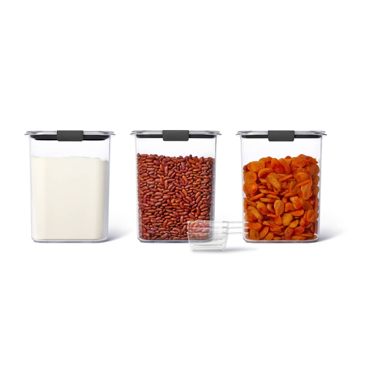 Rubbermaid Brilliance Pantry 3 Piece Set, Clear and Airtight Food and Pantry Storage Containers