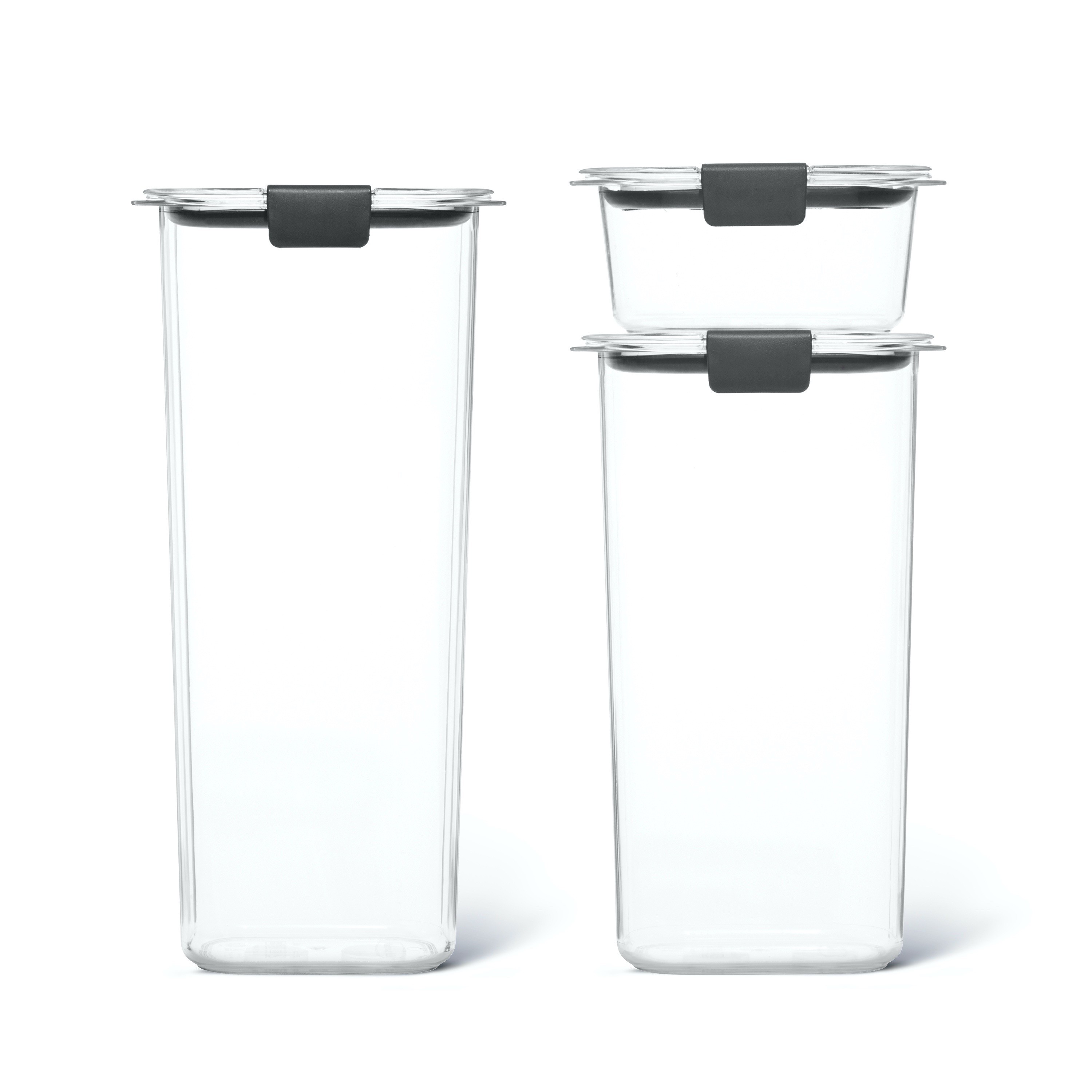 Rubbermaid Brilliance Pantry Set of 3 Food Storage Canisters with Latching Lids - image 1 of 4