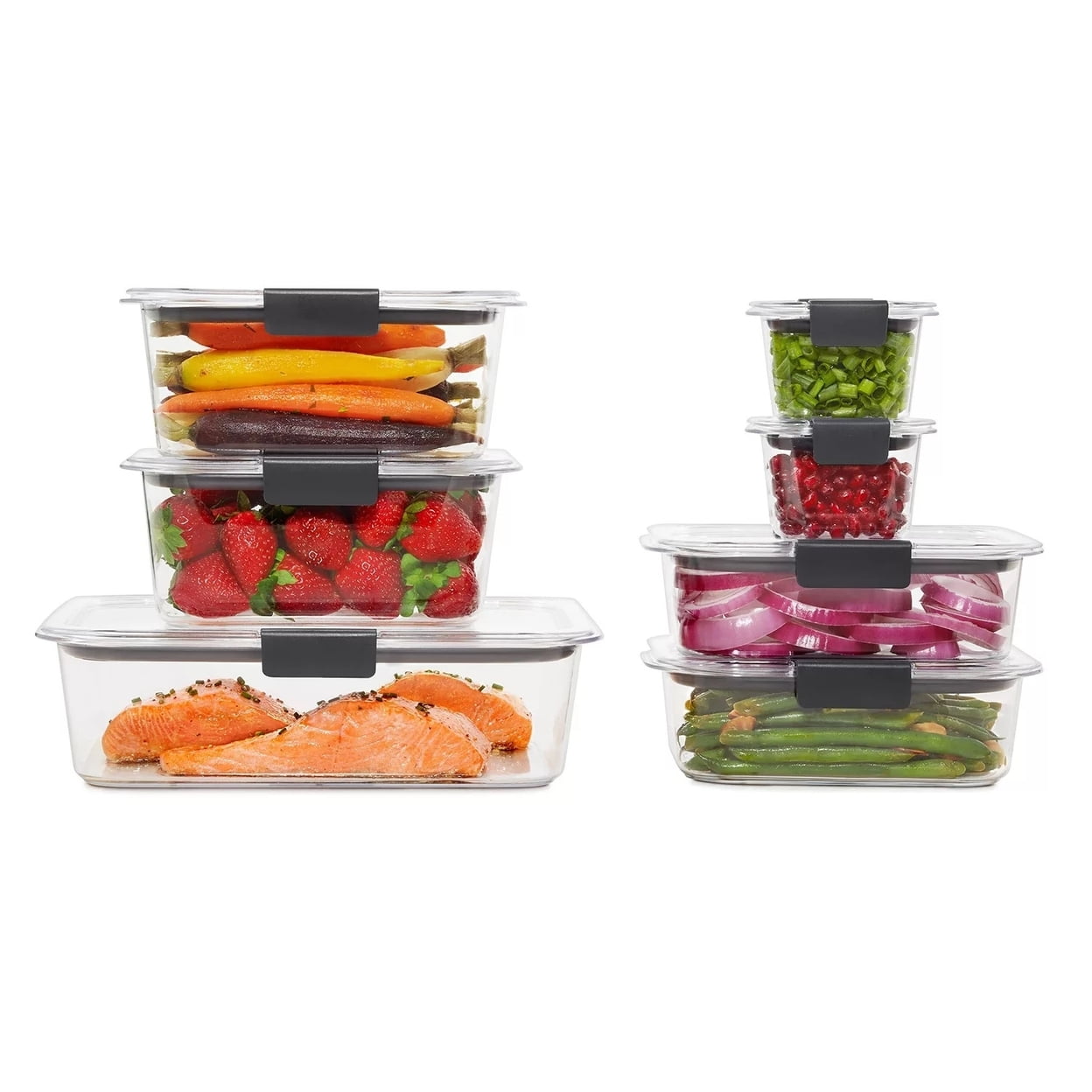 Clear Plastic 14-Piece Food Storage Container Set