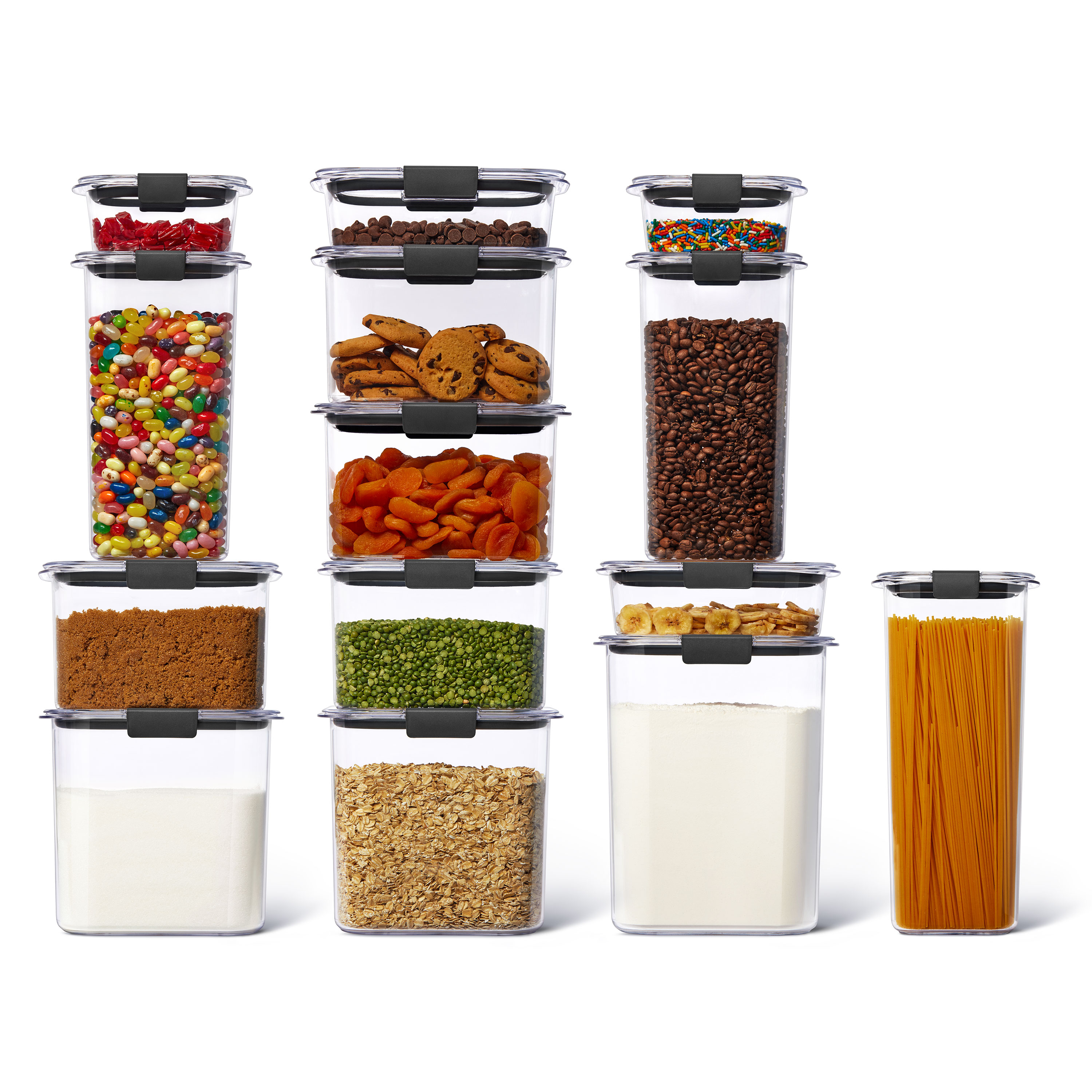 Rubbermaid Brilliance Tritan Plastic Food Storage Pantry Set of 14 Containers with Lids (28 Pieces Total) - image 1 of 7