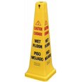 thumbnail image 1 of Rubbermaid Caution - Wet Floor, 12-1/4" Wide x 36" High, Plastic Floor Sign Cone, Black on Yellow, For Accident Prevention, 1 of 1