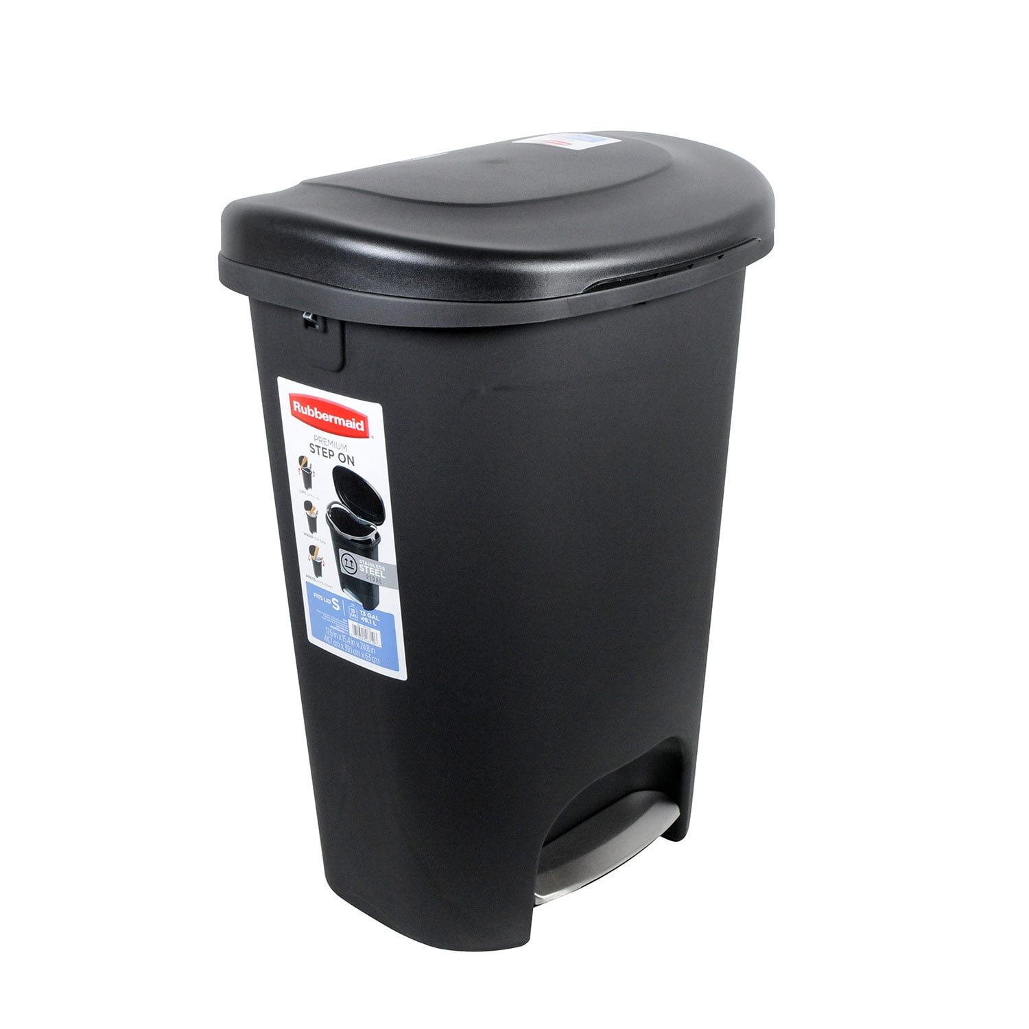  Rubbermaid Classic 13 Gallon Premium Step-On Trash Can
