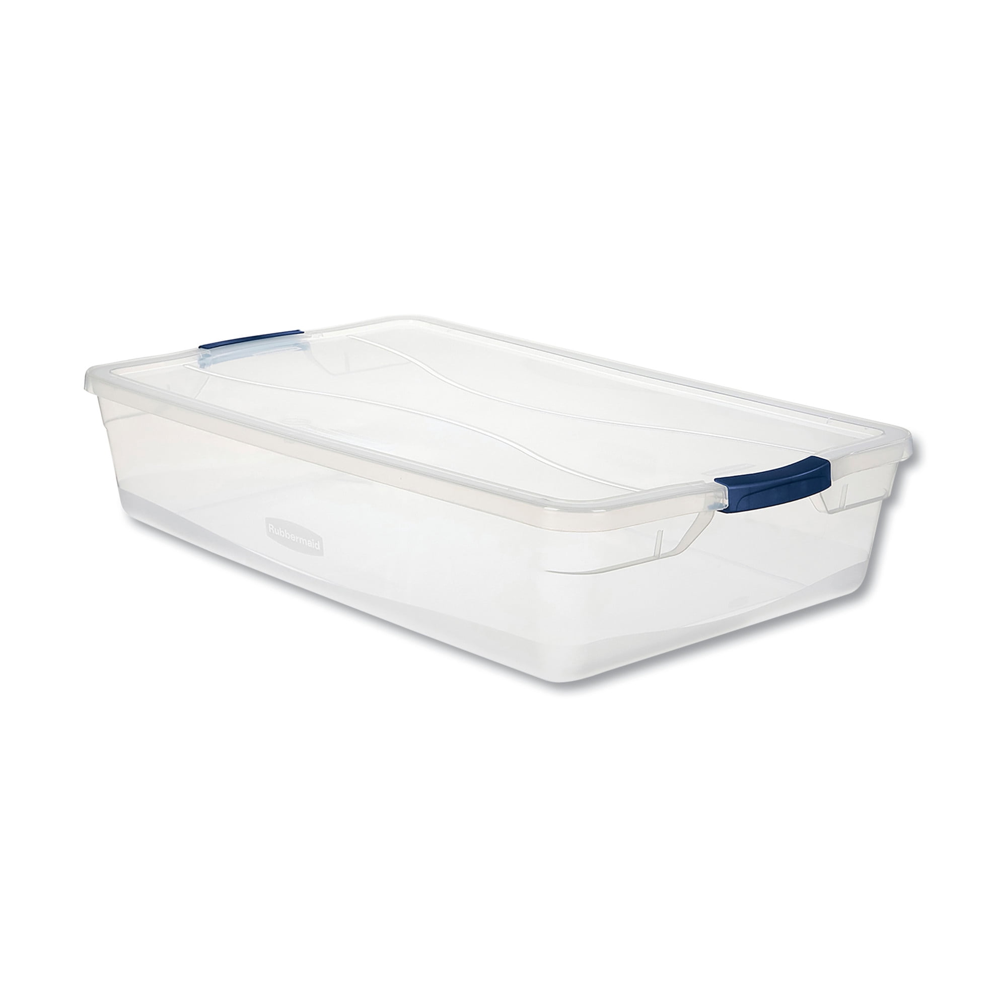 Clear 41-Quart Plastic Latching Storage Box