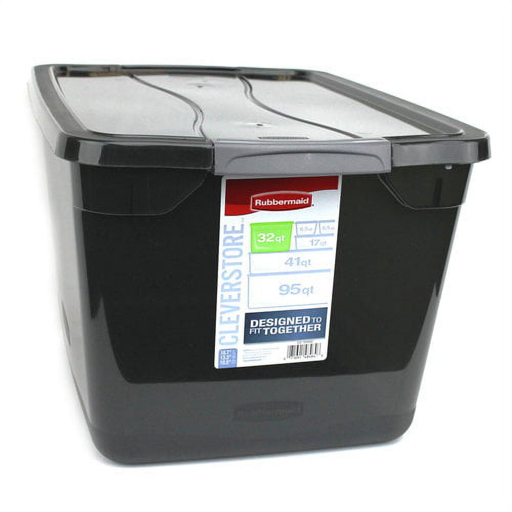 Rubbermaid Clever Store Basic Latch Storage Bin with Lid - Clear, 15 Quart  - Harris Teeter