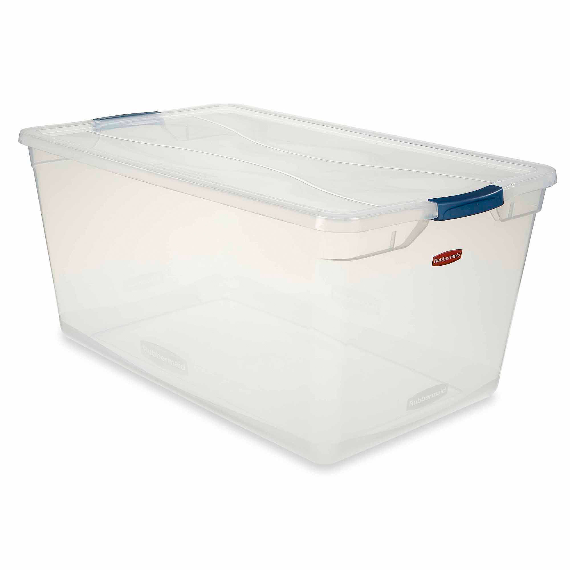 Rubbermaid Clever Store Clears Standard Latch Storage Container, 95 qt, Clear - image 1 of 2