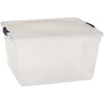 thumbnail image 1 of Rubbermaid Clever Store Latching Storage Tote Container - Stackable - 71 Qt, Clear — Home & Garage Storage, Stackable Design, 1 of 1