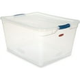 thumbnail image 1 of Rubbermaid Clever Store Latching Storage Tote Container, Clear, 71-quart FG3Q3200CLMCB, 1 of 2