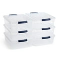 thumbnail image 1 of Rubbermaid Cleverstore 17 Qt Plastic Storage Totes with Lids, (6 Pack), 1 of 12