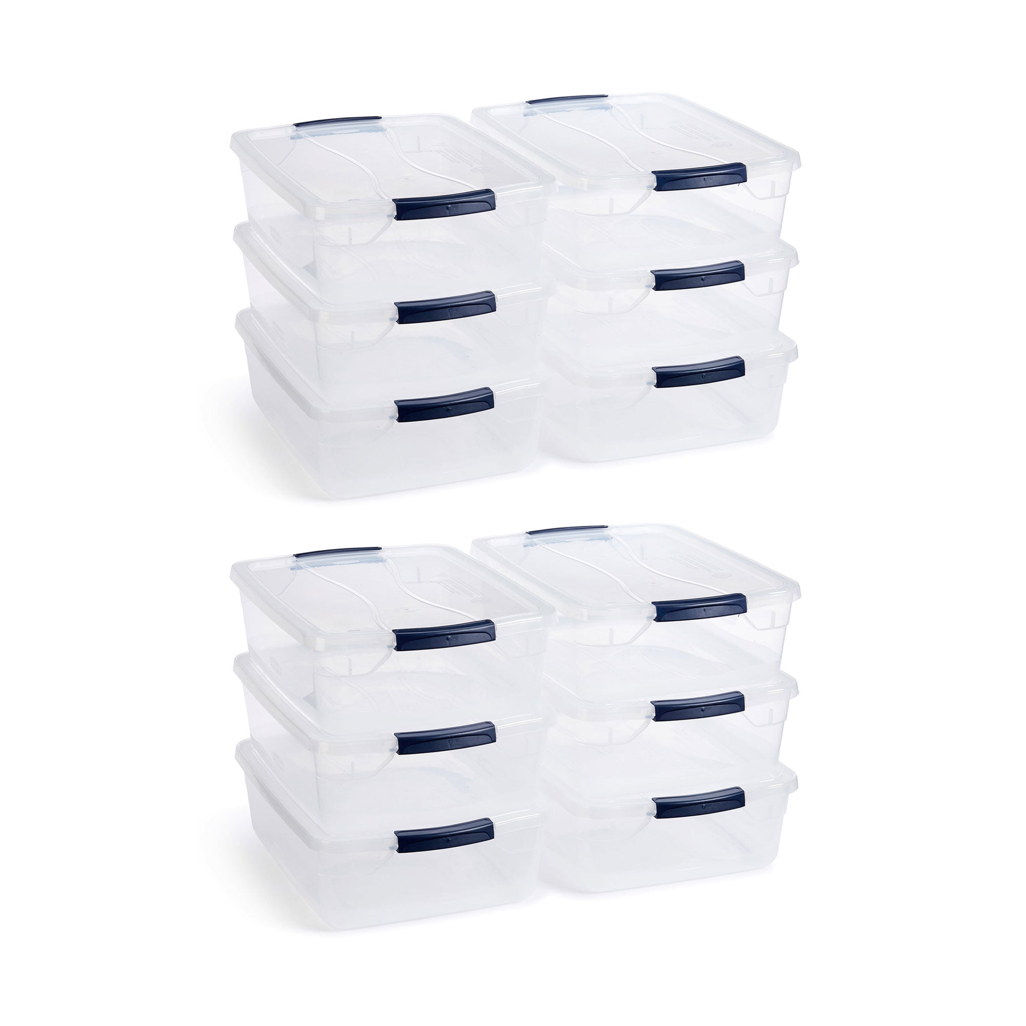 Free Shipping! Rubbermaid Cleverstore 16 Quart Plastic Storage Tote Container w/ Lid (12 Pack) - Walmart.com