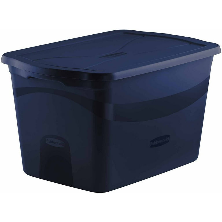 Biddergy - Worldwide Online Auction and Liquidation Services - Cornerstone  Blue 30 Gallon Storage Tote With Lid