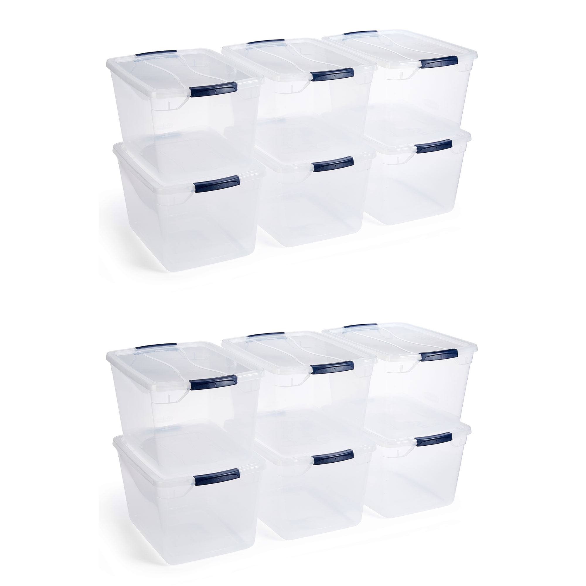Rubbermaid Cleverstore 32 Quart Plastic Storage Tote Container w