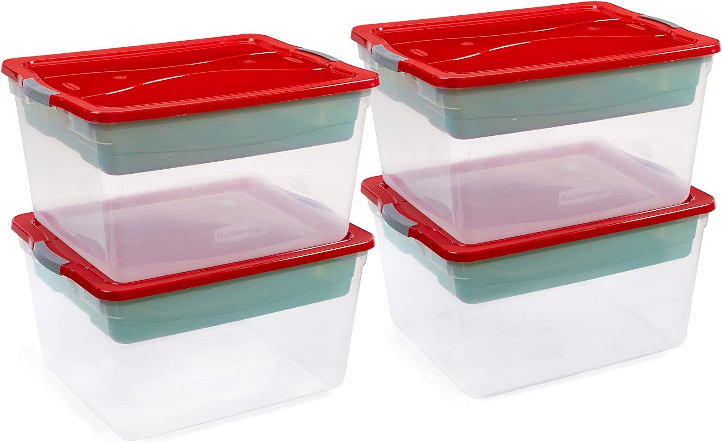 Rubbermaid Cleverstore 30 Quart Latching Stackable Plastic Storage Bins  Tote Container with Lid for Work and Home Organization, Clear (6 Pack)