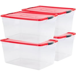 Rubbermaid Roughneck 18 Gal Plastic Holiday Storage Tote, Green and Red (6  Pack), 1 Piece - Kroger