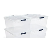 Pioneer Plastics 277C Clear Round Plastic Container with Lid, 4.0625 W x  4.75 H, Pack of 2