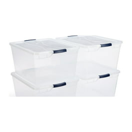 White Large Plastic Storage Bin 6 Pack - by TCR