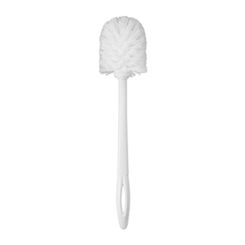 Alpine Industries 16 in Plastic Toilet Bowl Brush and Holder White Plastic Toilet  Brush Holder at