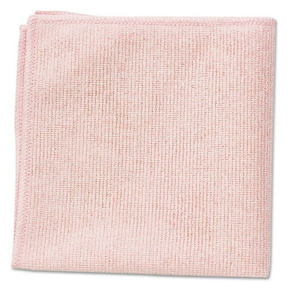 Rubbermaid Commercial Microfiber Cleaning Cloths 16 x 16 Pink 24/Pack 1820581