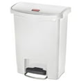 thumbnail image 1 of Rubbermaid Commercial 1883555 Slim Jim Resin Step-On Container, Front Step Style, 8 Gal, White, 1 of 4