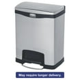 thumbnail image 1 of Rubbermaid Commercial Slim Jim Stainless Steel Step-On Container Front Step Style 8 gal Black, 1 of 4